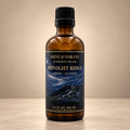 Salve & Oak Co. Midnight Ridge aftershave splash in amber glass bottle