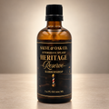Salve & Oak Co. Heritage Reserve barbershop aftershave splash in amber glass bottle