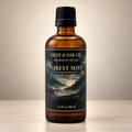 Salve & Oak Co. Forest Mist aftershave splash in amber glass bottle