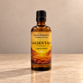 Salve & Oak Co. Golden Vale aftershave splash in amber glass bottle