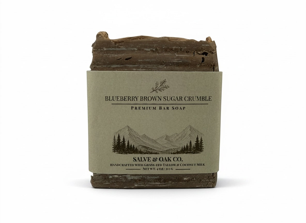 Blueberry Brown Sugar Crumble | Grass-Fed Tallow & Coconut Milk Soap