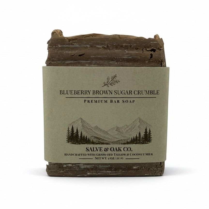 Blueberry Brown Sugar Crumble | Grass-Fed Tallow & Coconut Milk Soap